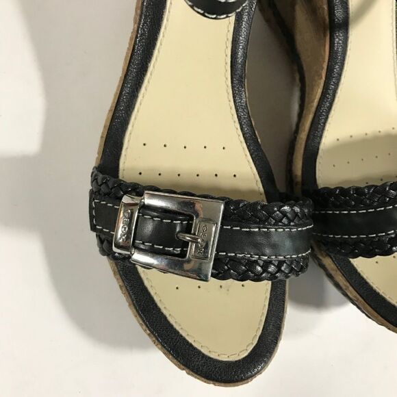 GEOX Faux Cork Wedge Sandals - Picture 3 of 7